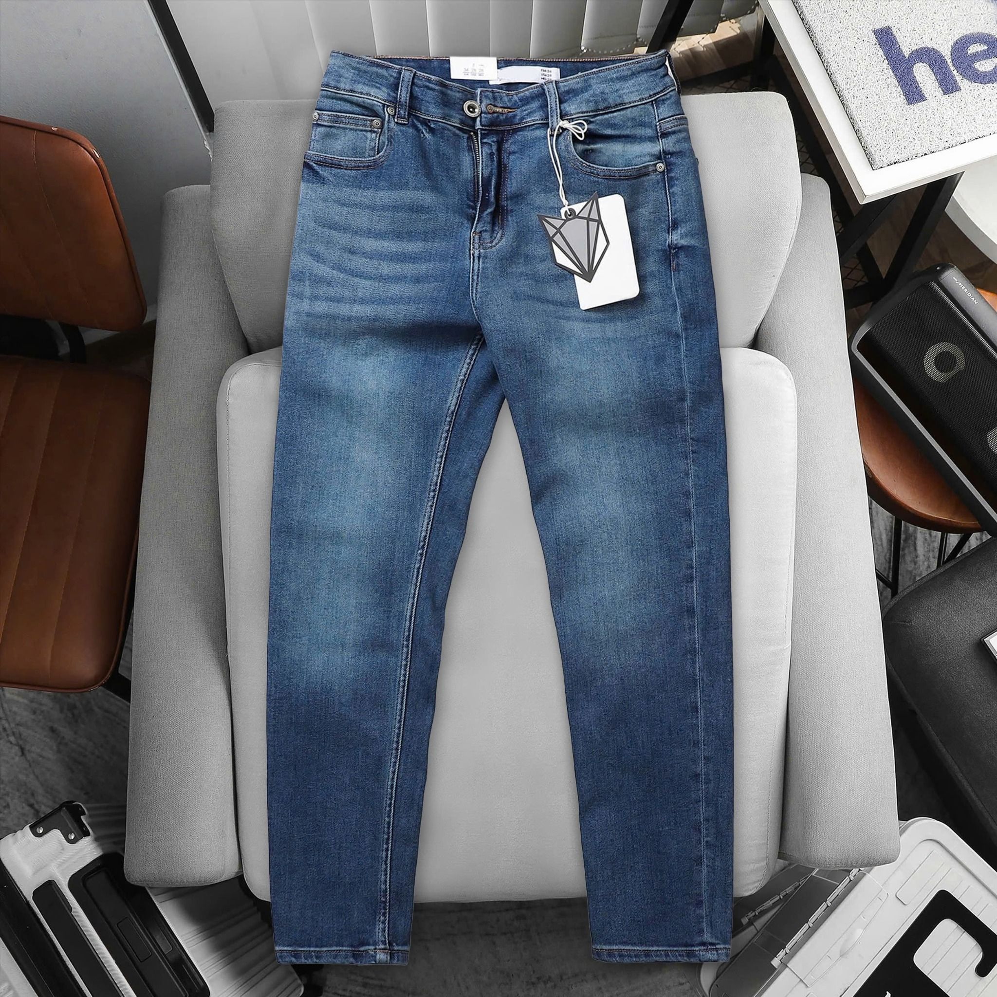 Quần Jeans Dark Blue Wash Slimfit 1826