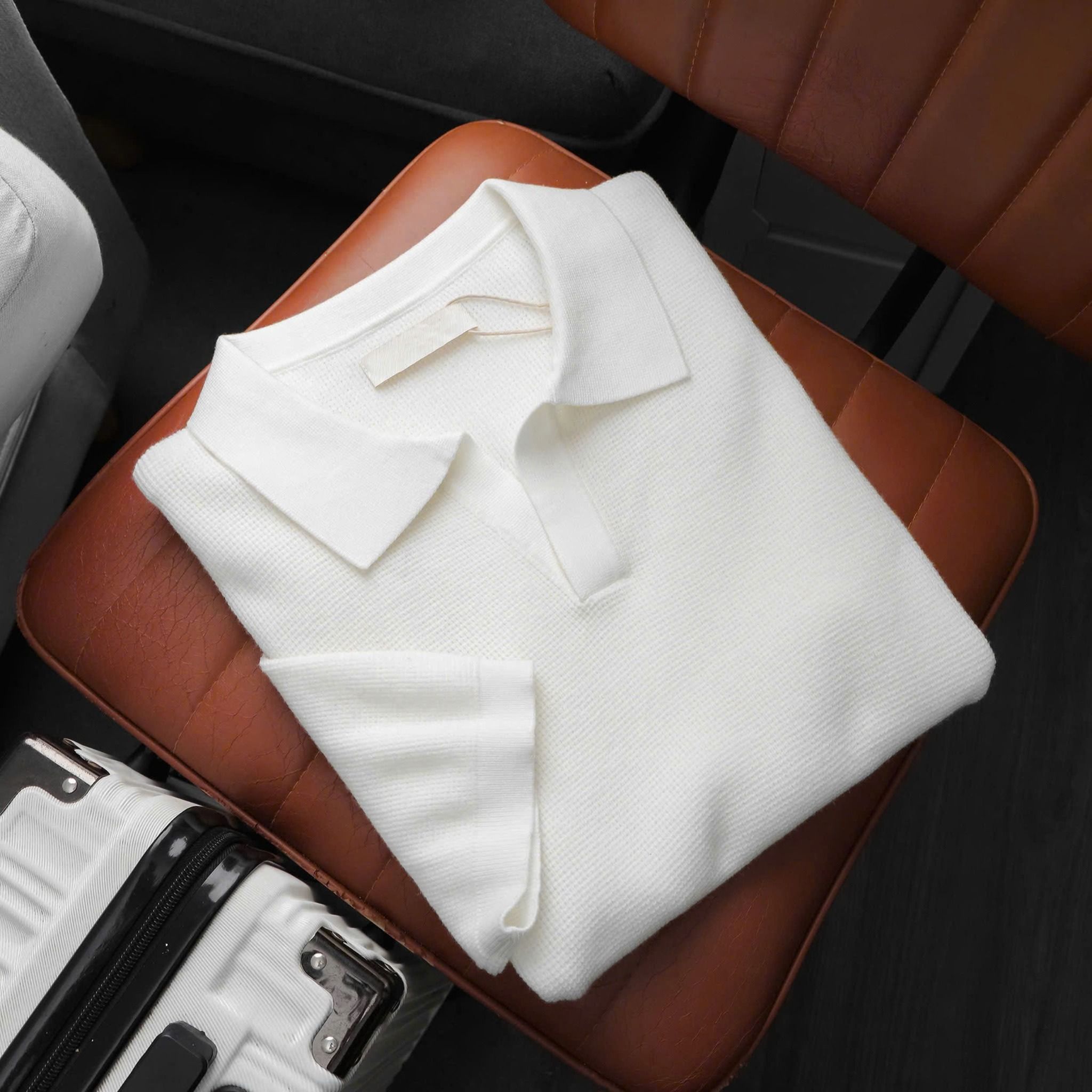 Áo POLO Viscose Cotton cổ V 1864