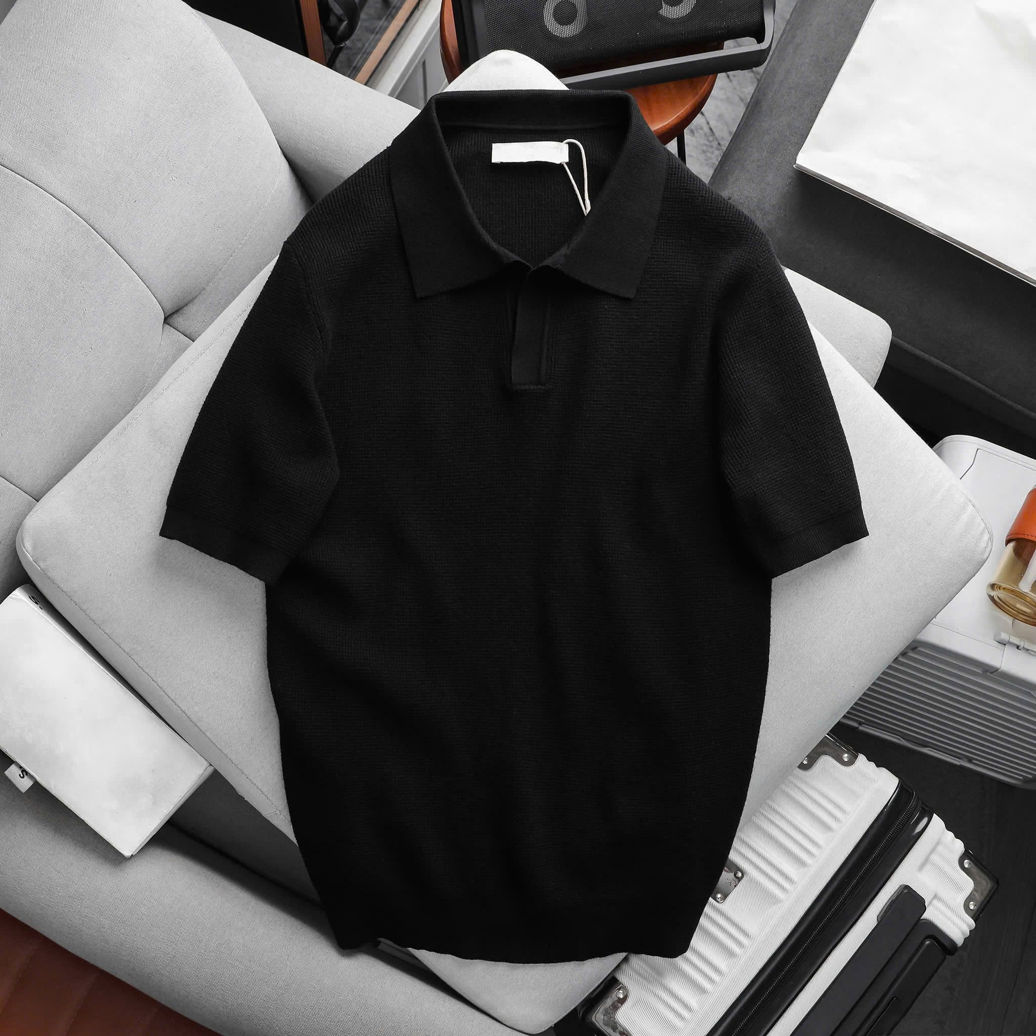 Áo POLO Viscose Cotton cổ V 1864