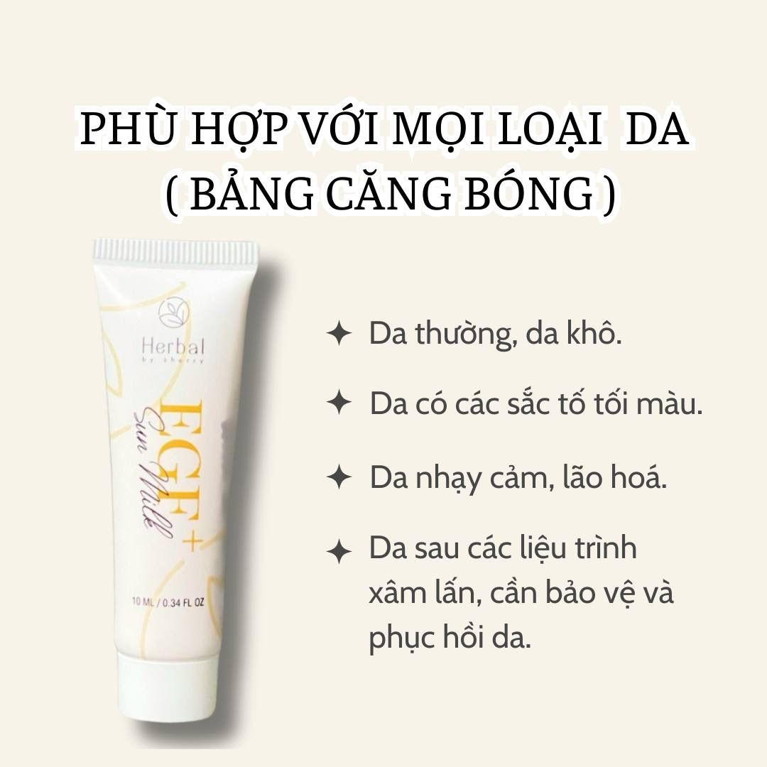 EGF+ SUN MILK - Chống nắng EGF+ (10ml MINI Size)