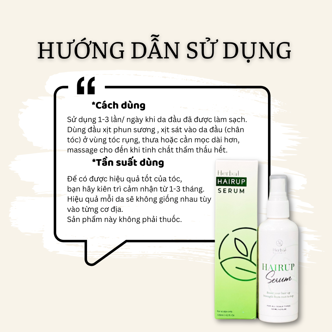 HAIRUP SERUM - Tinh chất mọc tóc thảo mộc