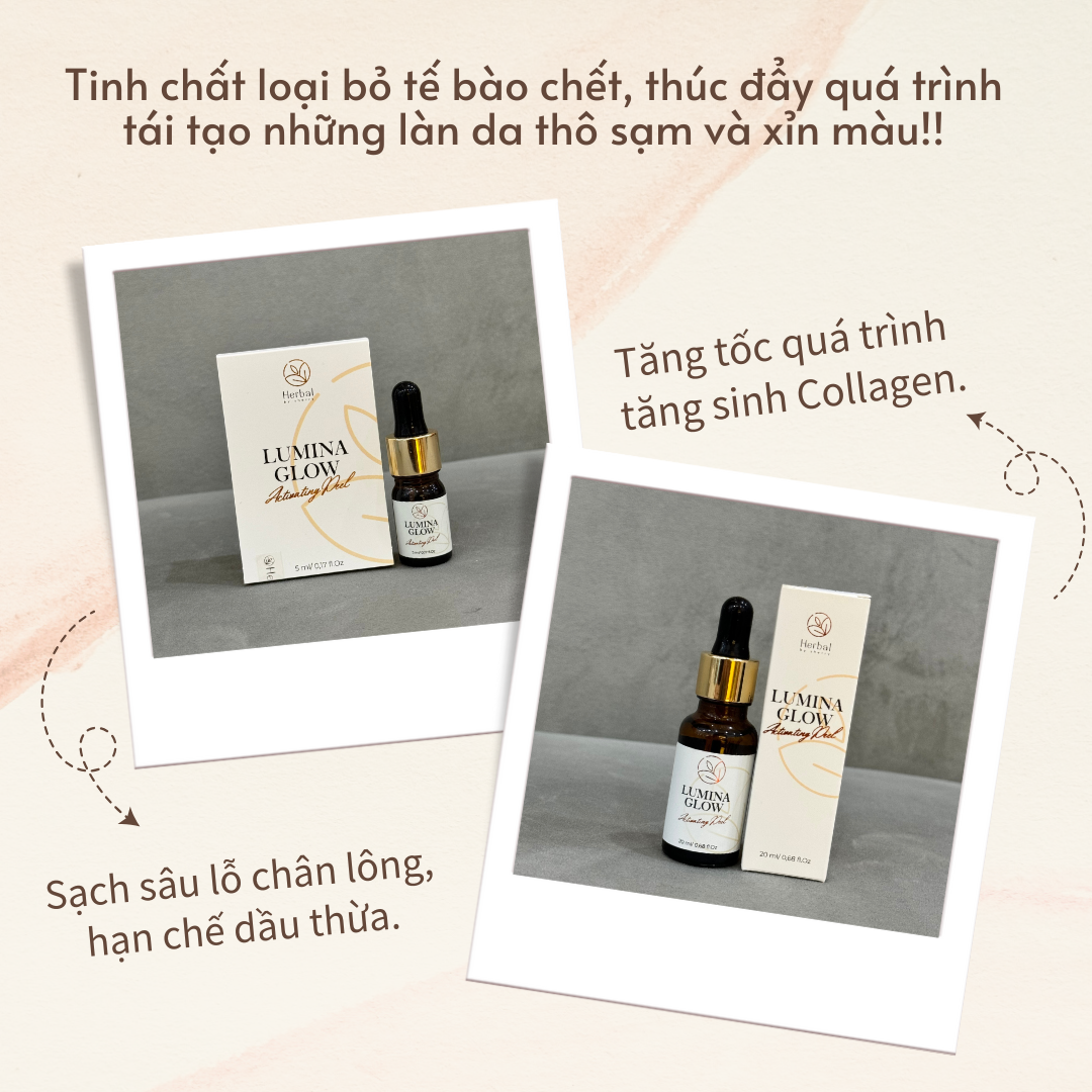 Tinh chất căng bóng sáng da-trẻ hoá LUMINA GLOW ACTIVATING PEEL hỗ trợ giảm thâm mụn, se lỗ chân lông