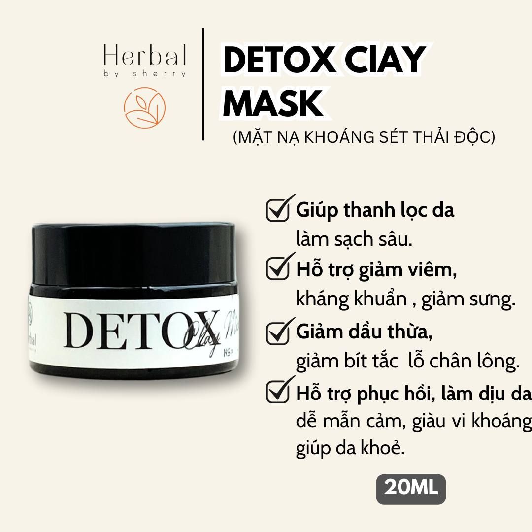 DETOX CLAY MASK - Mặt nạ khoáng set thải độc tố