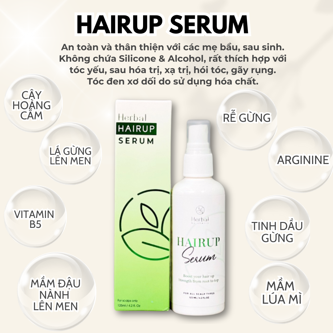 HAIRUP SERUM - Tinh chất mọc tóc thảo mộc