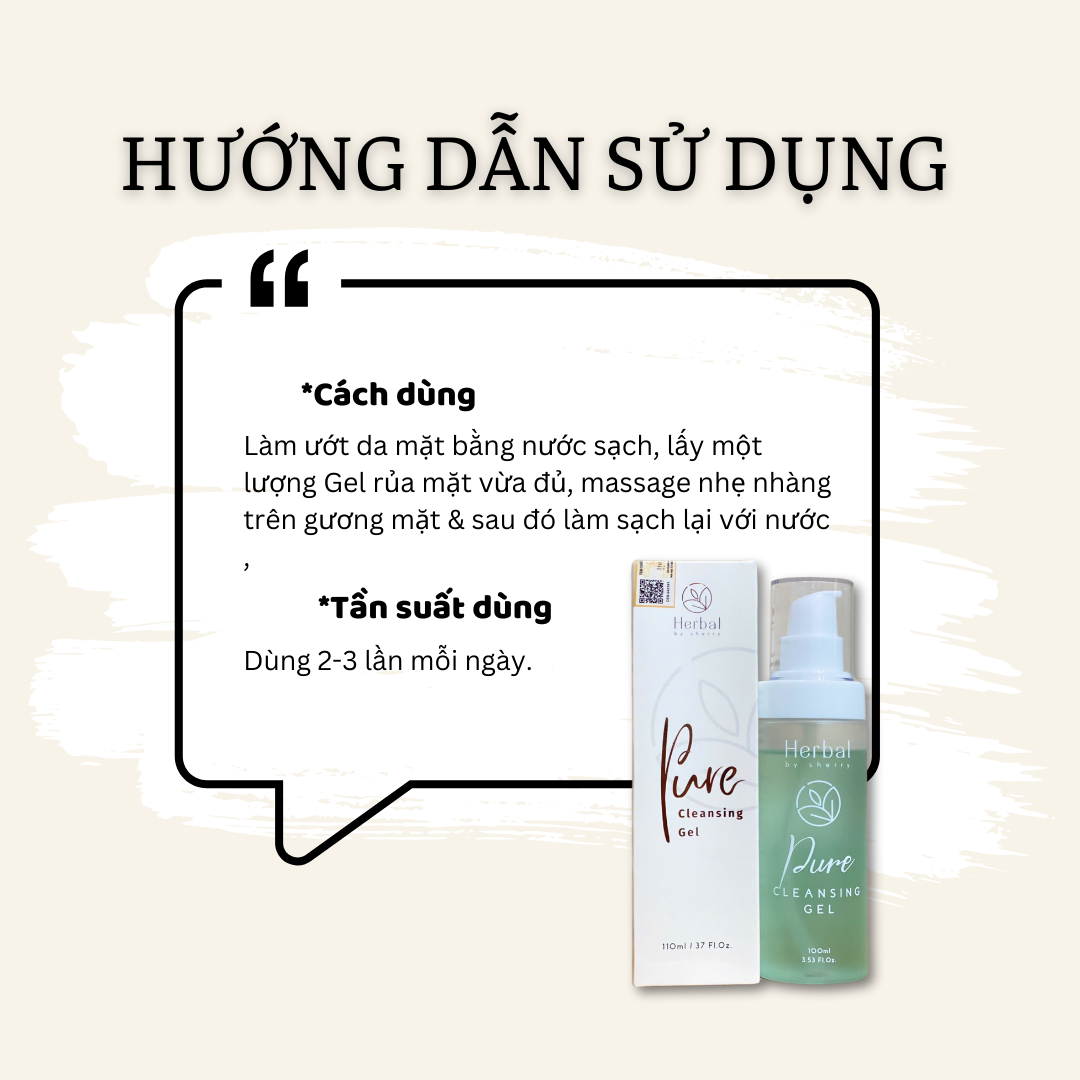 PURE CLEANSING GEL - Gel rửa mặt thảo mộc