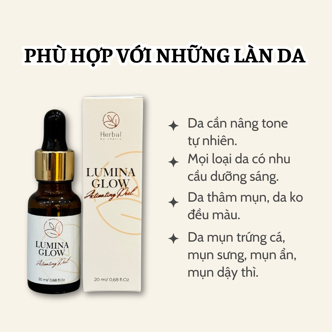 Tinh chất căng bóng sáng da-trẻ hoá LUMINA GLOW ACTIVATING PEEL hỗ trợ giảm thâm mụn, se lỗ chân lông