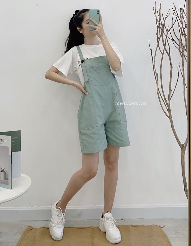 Kaki Short Bib