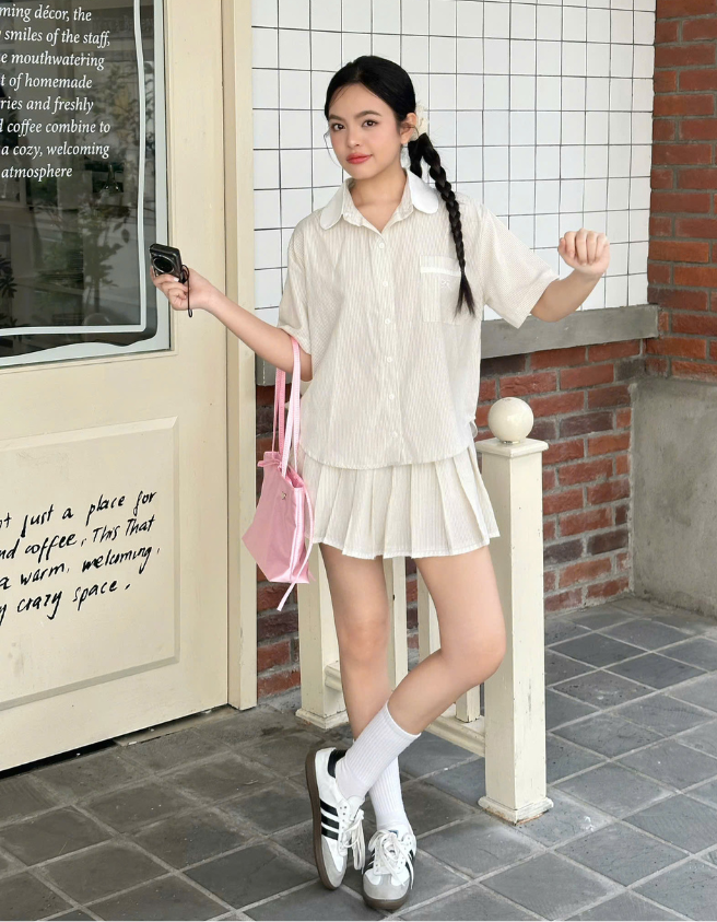 SET BOW SHIRT w SKIRT