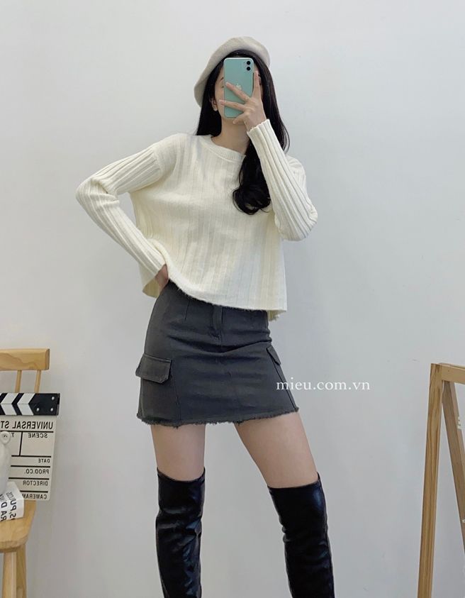 Kaki Skirt - 3012