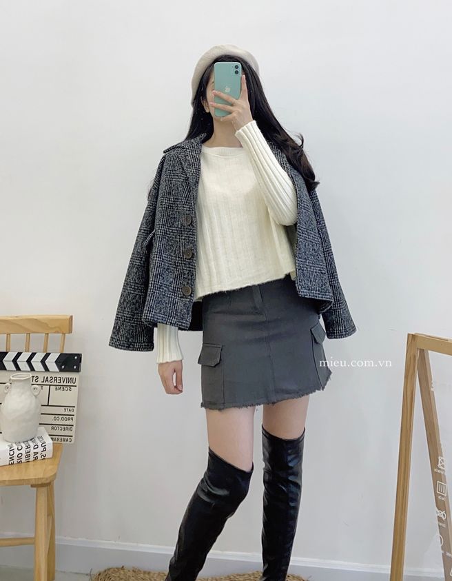 Kaki Skirt - 3012