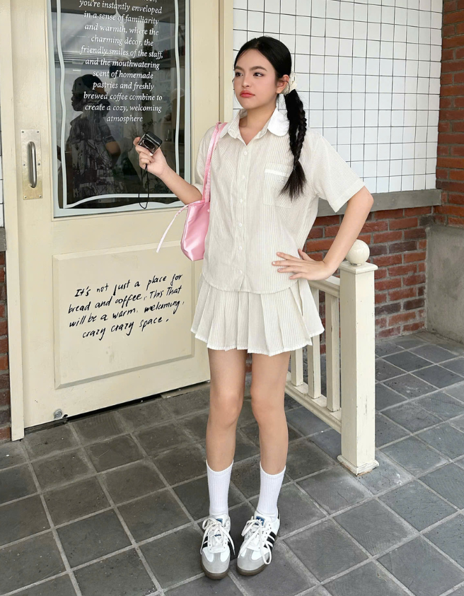 SET BOW SHIRT w SKIRT