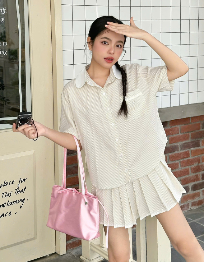 SET BOW SHIRT w SKIRT