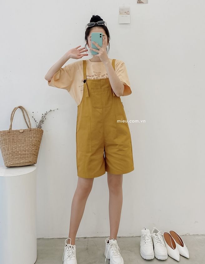 Kaki Short Bib
