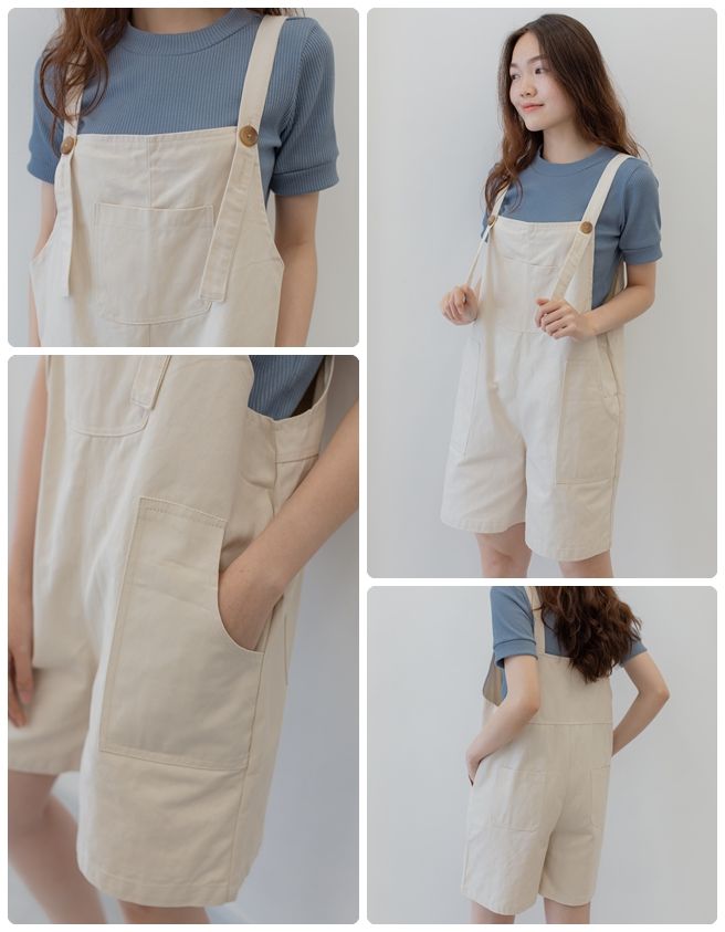 Kaki Short Bib