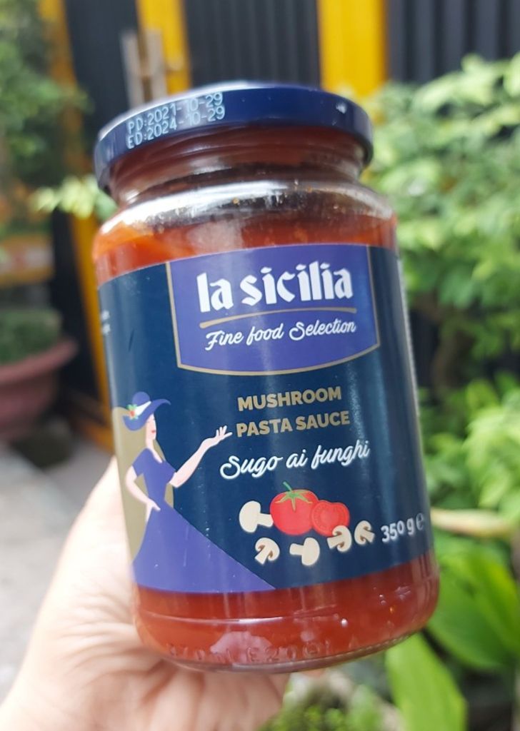 Sốt CÀ CHUA và NẤM La Sicilia 350gr Ý - Date T10/2024