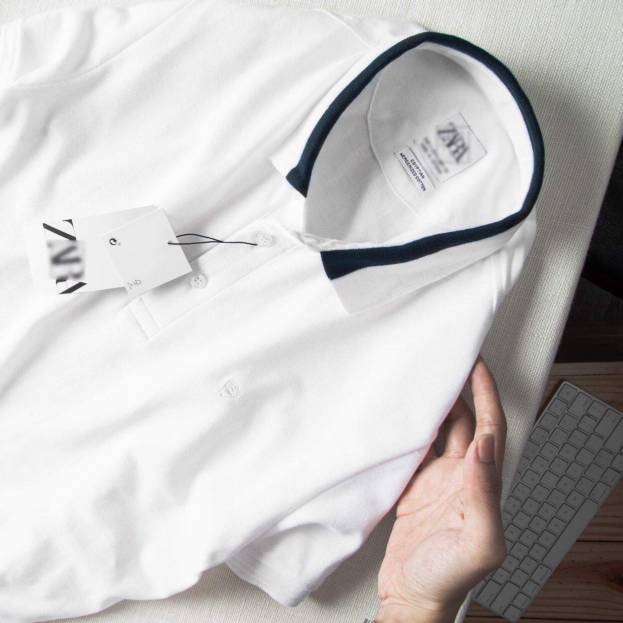 Áo Polo Zra viền cổ