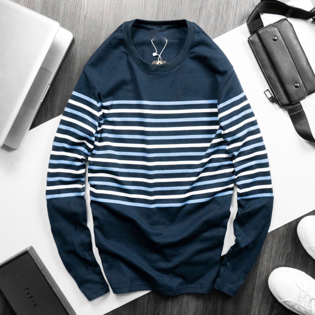 Sweetshirt ZR len nỉ kẻ