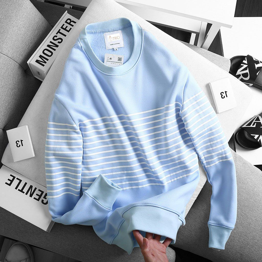 Sweetshirt ZR sọc ngang