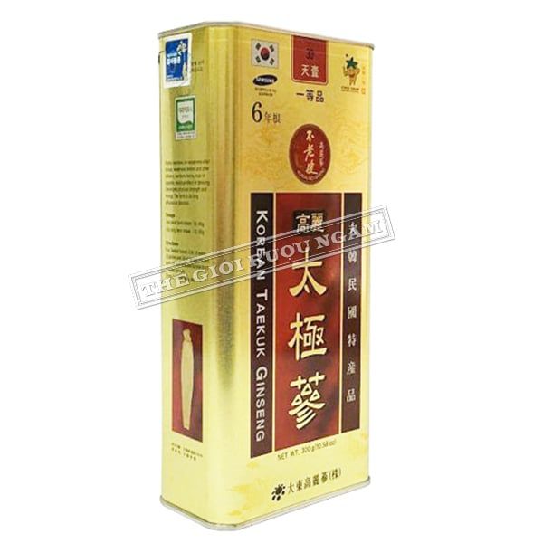  Thái Cực Sâm Củ Khô Hộp Thiếc Deadong 300g 30 củ 