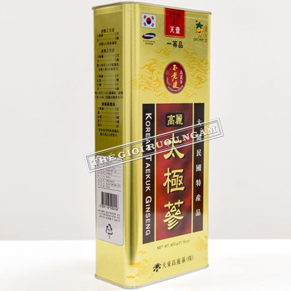  Thái Cực Sâm Củ Khô Hộp Thiếc Deadong 600g 