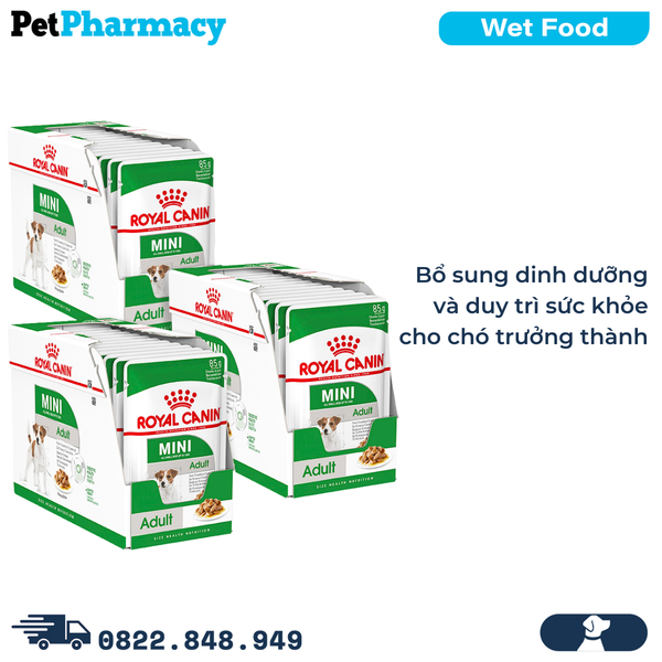  Combo Pate chó Royal Canin Mini Adult Gravy 85g - 36 gói 