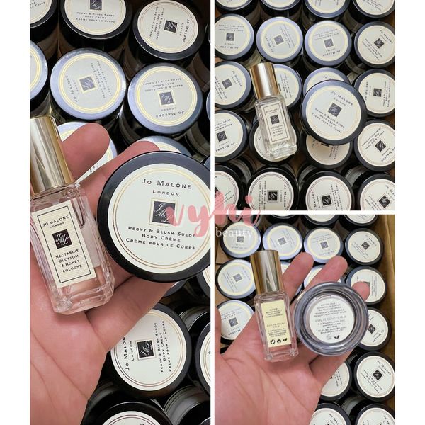 Set Jo Malone gồm nước hoa Nectarine Cologne 9ml dưỡng thể Peony