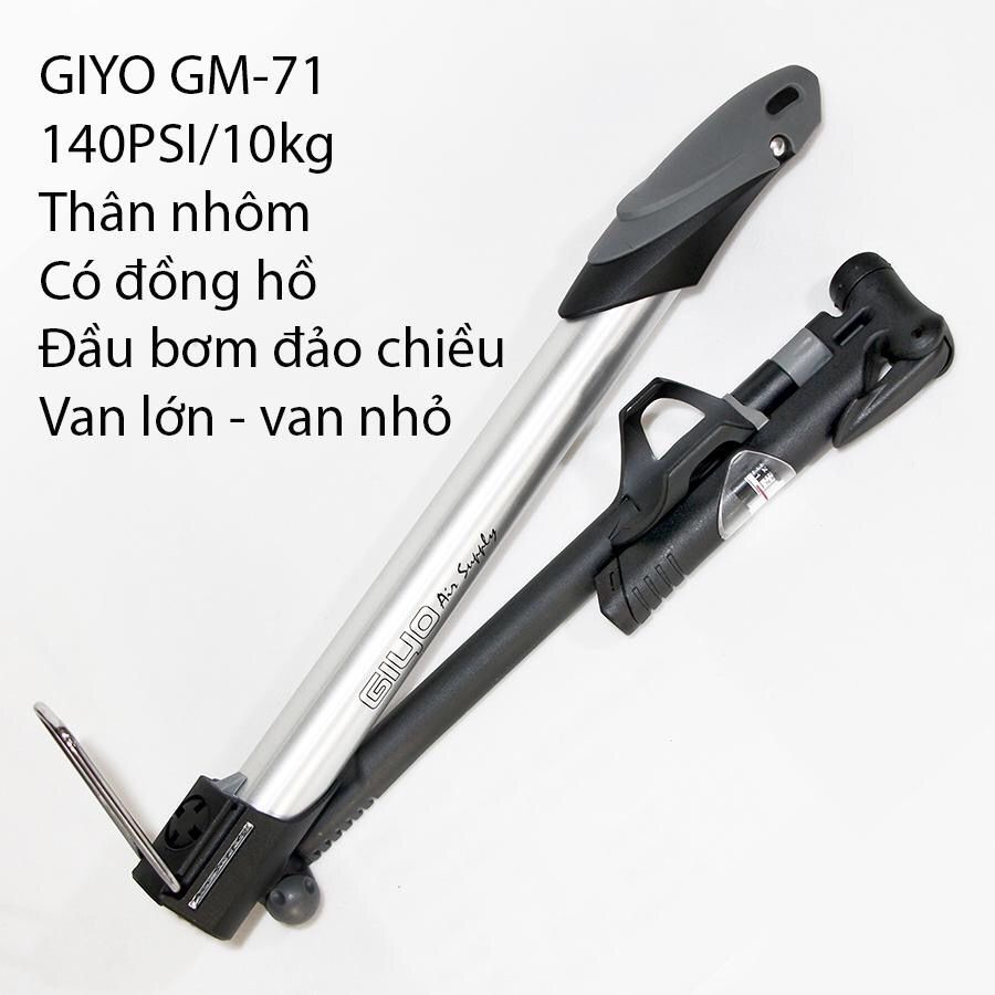  Ống bơm xe đạp mini gắn sườn Giyo GM-71 