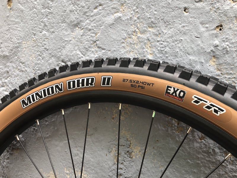 Vỏ xe đạp MTB Maxxis Minion DHR II 27'5 x 2.4 EXO TR Tan Wall