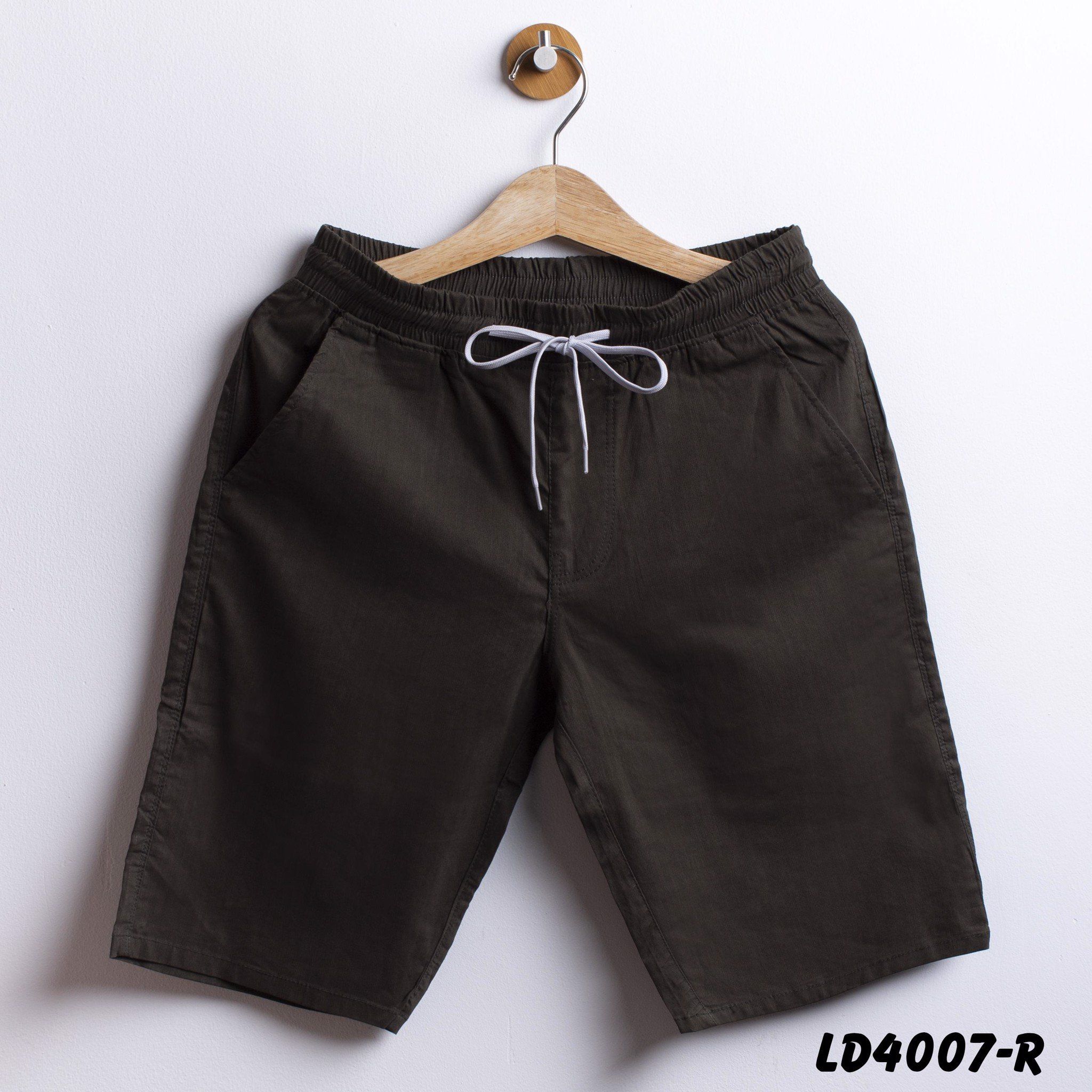 Quần short đũi cotton lưng thun nam LV-4007