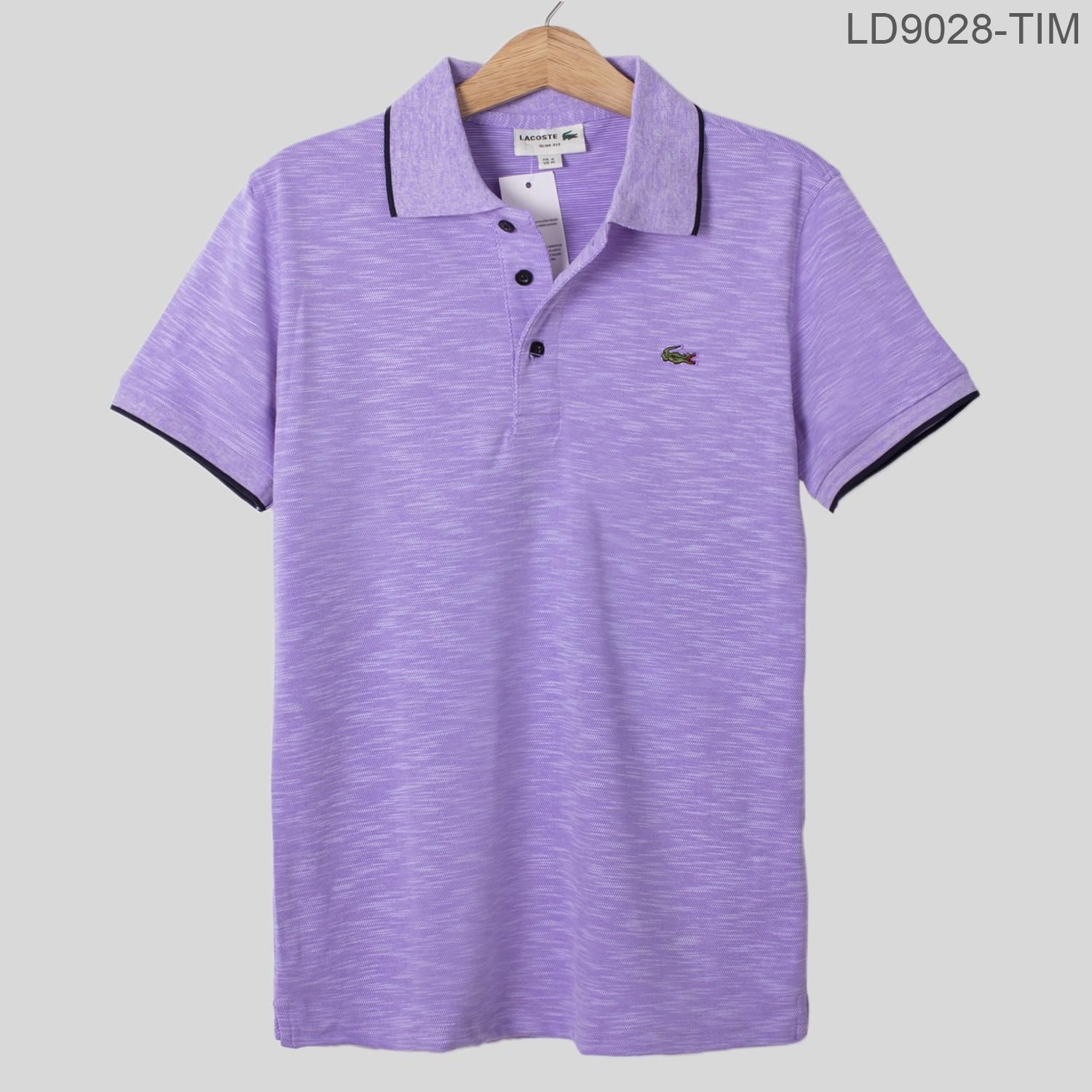Áo thun xước có cổ thêu logo LV-9028