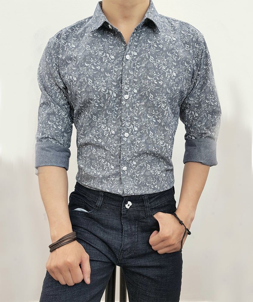 Áo sơ mi họa tiết hoa LV-738