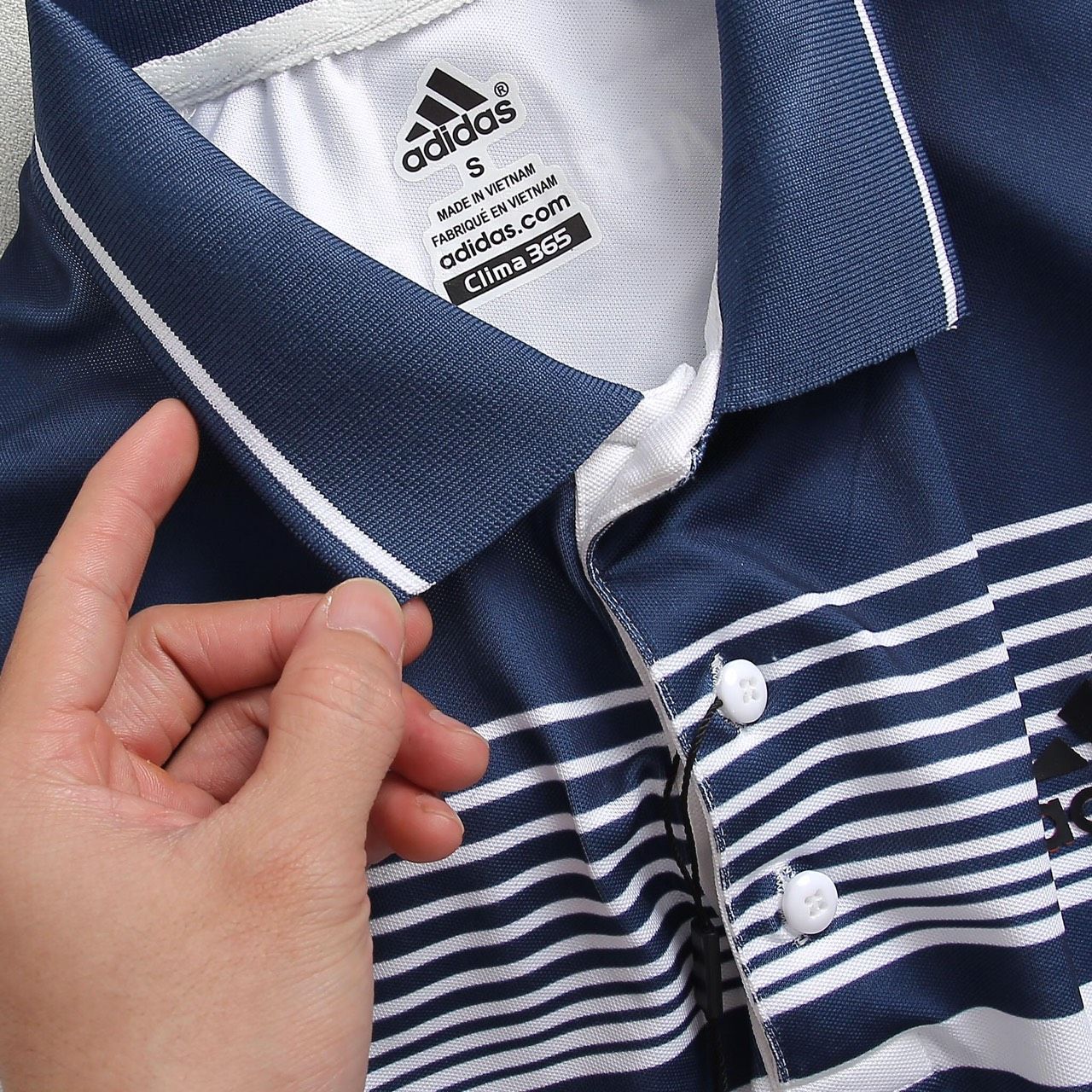 Áo thun ADIDAS sọc có cổ 2 màu - LV1107