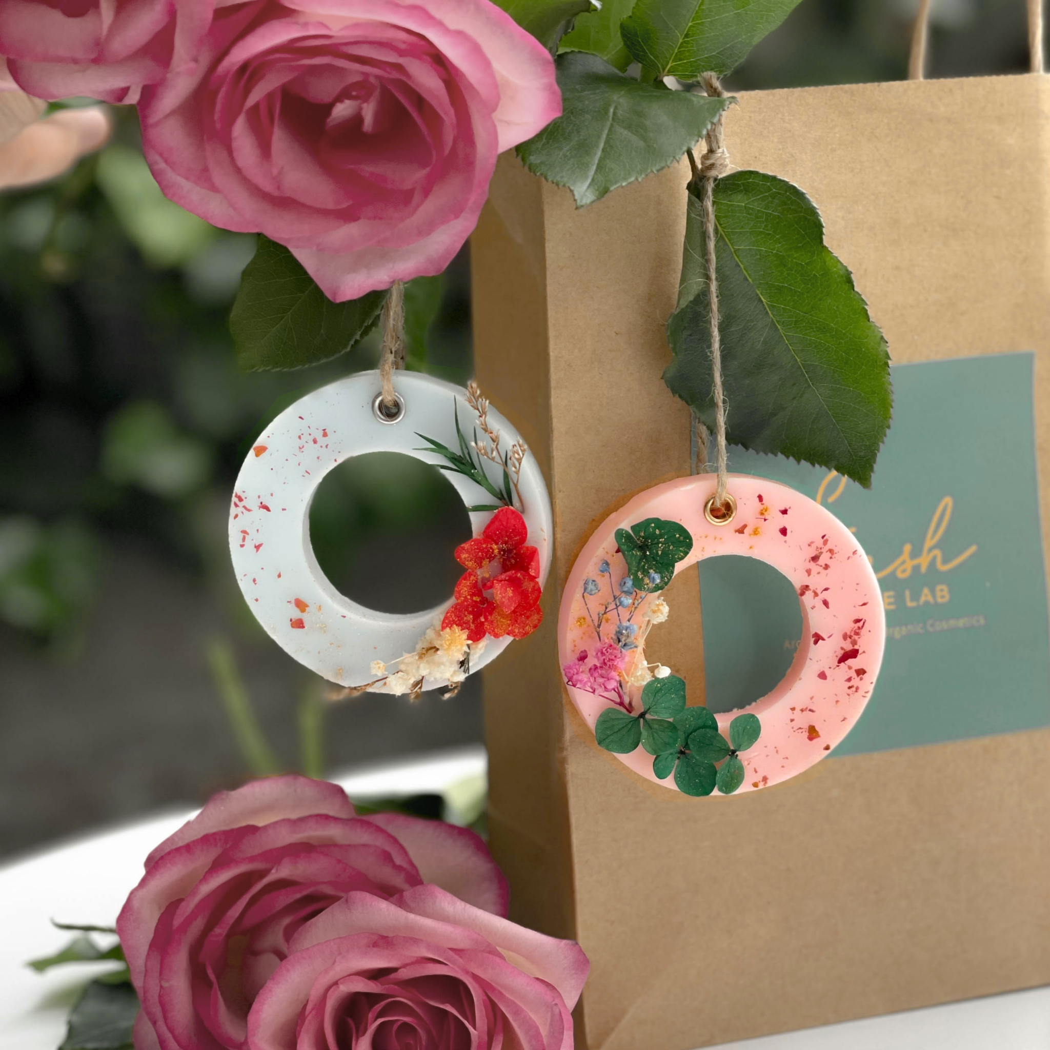 Sáp treo thơm tinh dầu thơm phòng, sáp tặng Valentine, 8/3, 20/10 và đám cưới - Fresh Home Lab