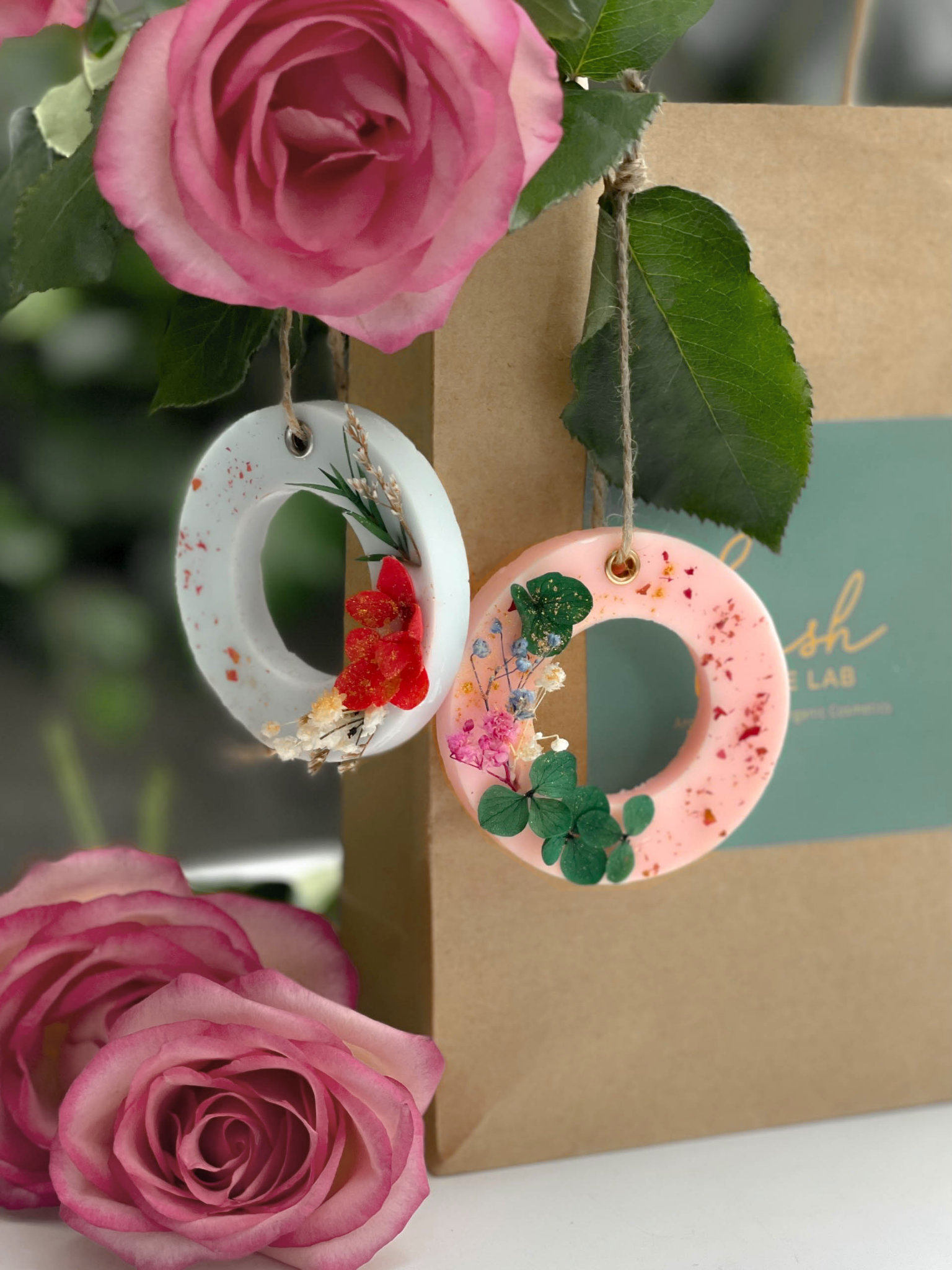 Sáp treo thơm tinh dầu thơm phòng, sáp tặng Valentine, 8/3, 20/10 và đám cưới - Fresh Home Lab