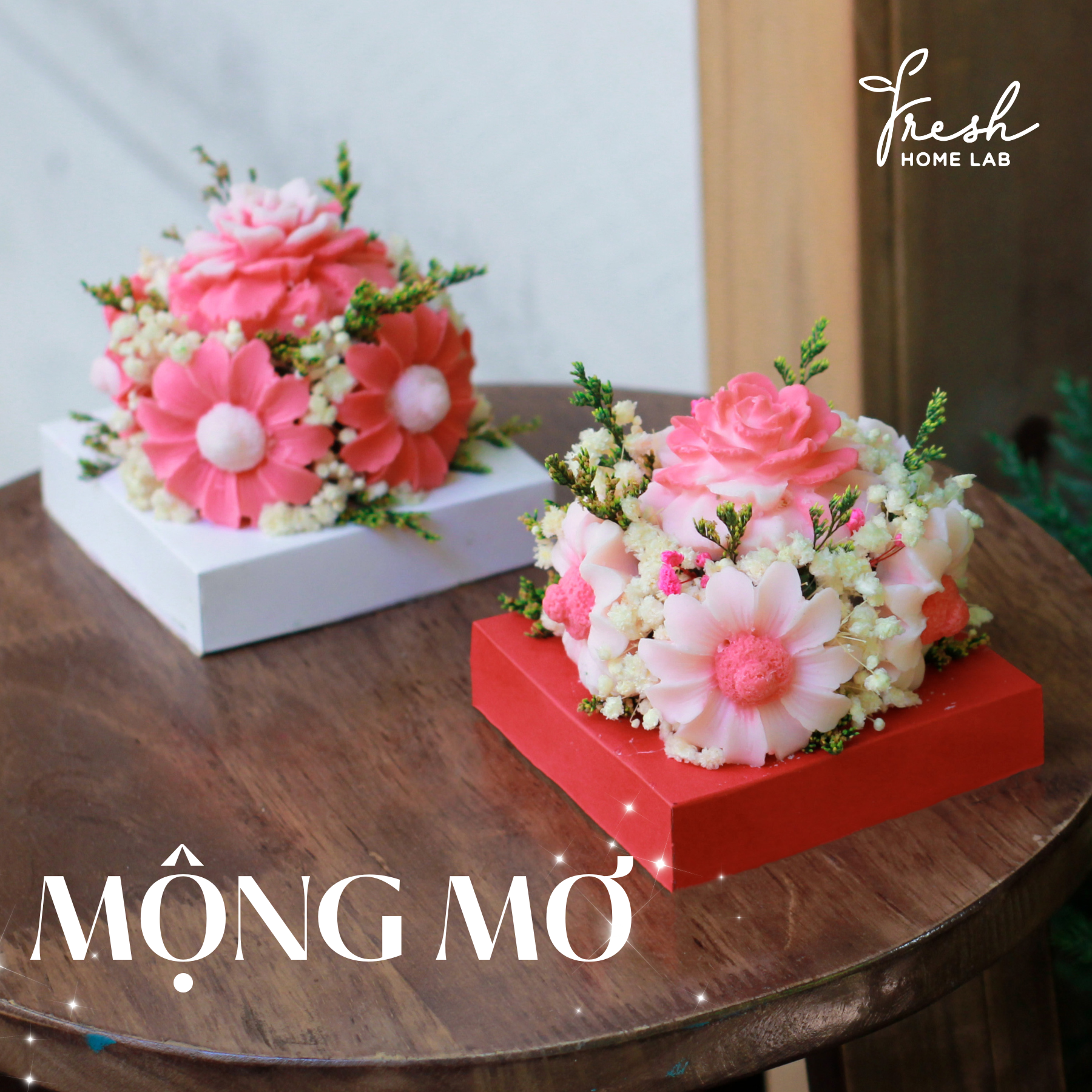 Hộp Hoa Sáp Thơm Tinh Dầu Thiên Nhiên