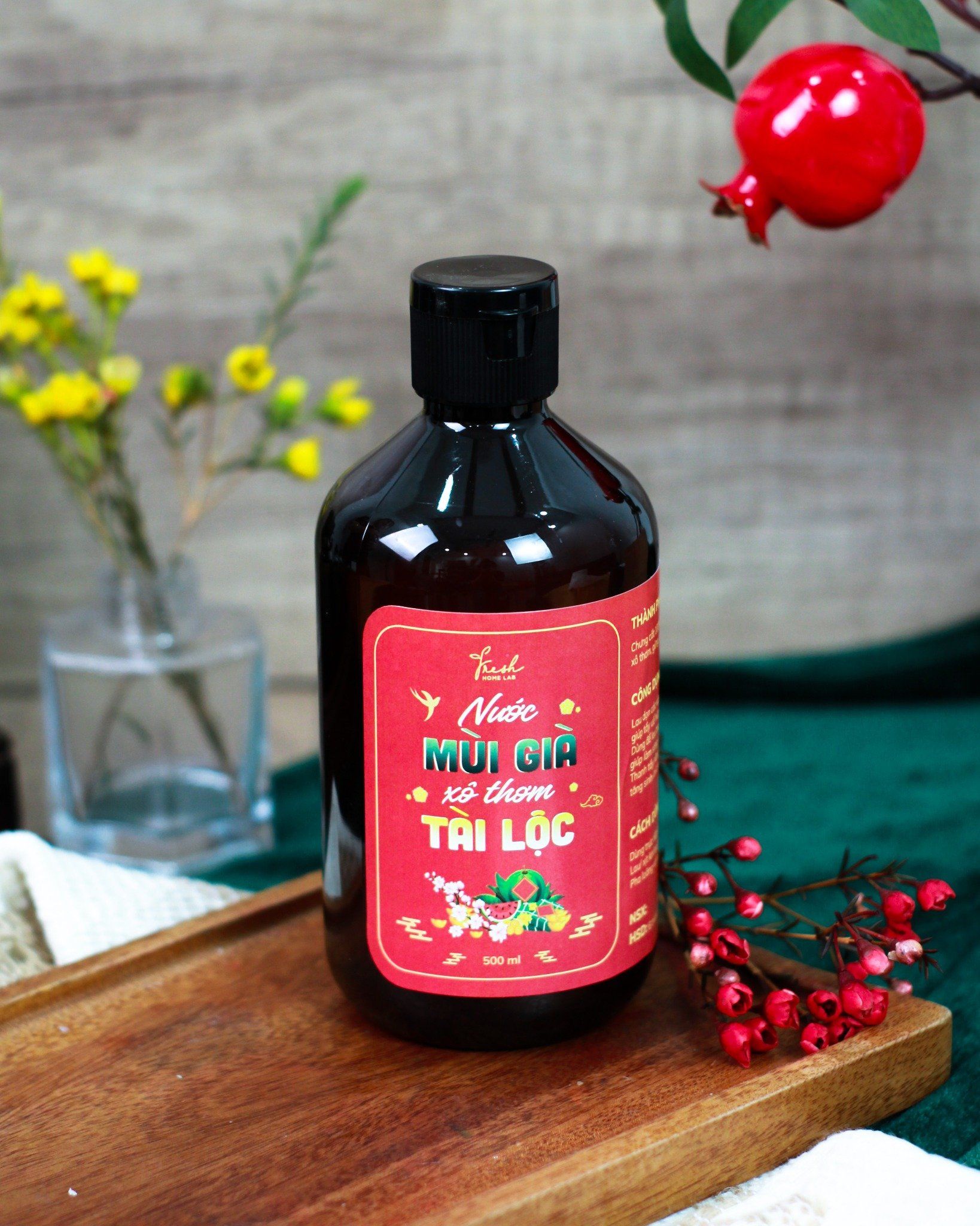Combo Nước lau sàn và Chai xịt khử mùi đuổi côn trùng, Nước mùi già - Fresh Home Lab