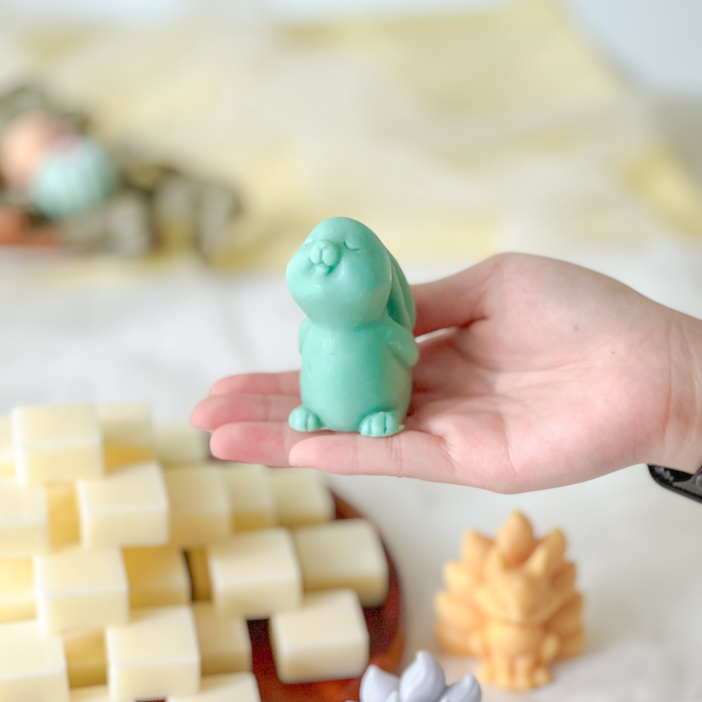 Sáp đuổi côn trùng hình thỏ, hình heo dễ thương, sáp thơm tinh dầu khử mùi, làm thơm, hút ẩm - Fresh Home Lab
