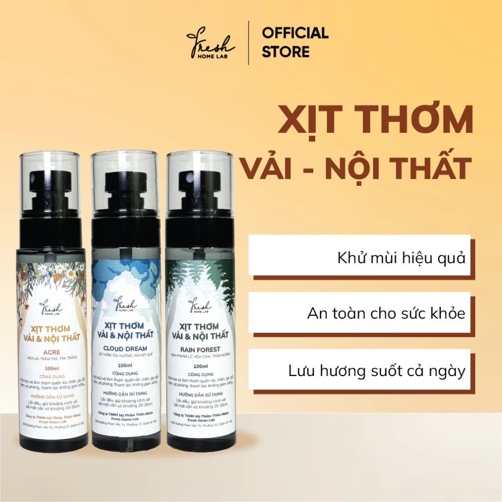 Xịt thơm quần áo, nội thất Cloud Dream