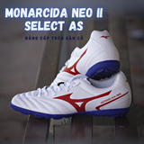  Mizuno Monarcida NEO II Select AS Màu Trắng Xanh - Giày Đá Bóng Chính Hãng Đế TF 