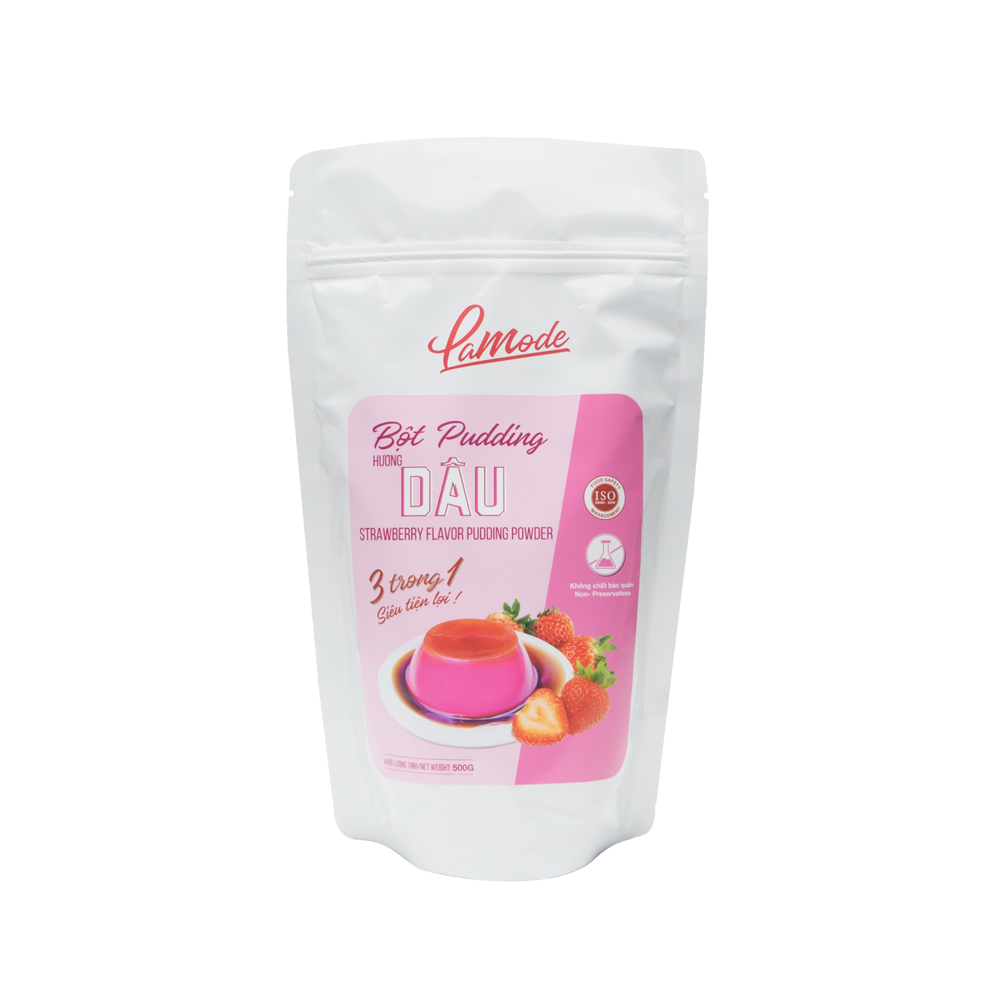 Bột bánh pudding Lamode hương dâu - 3 trong 1