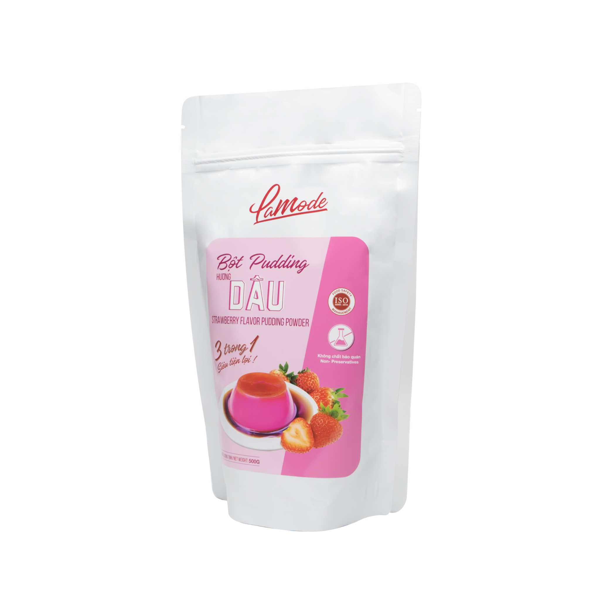 Bột bánh pudding Lamode hương dâu - 3 trong 1