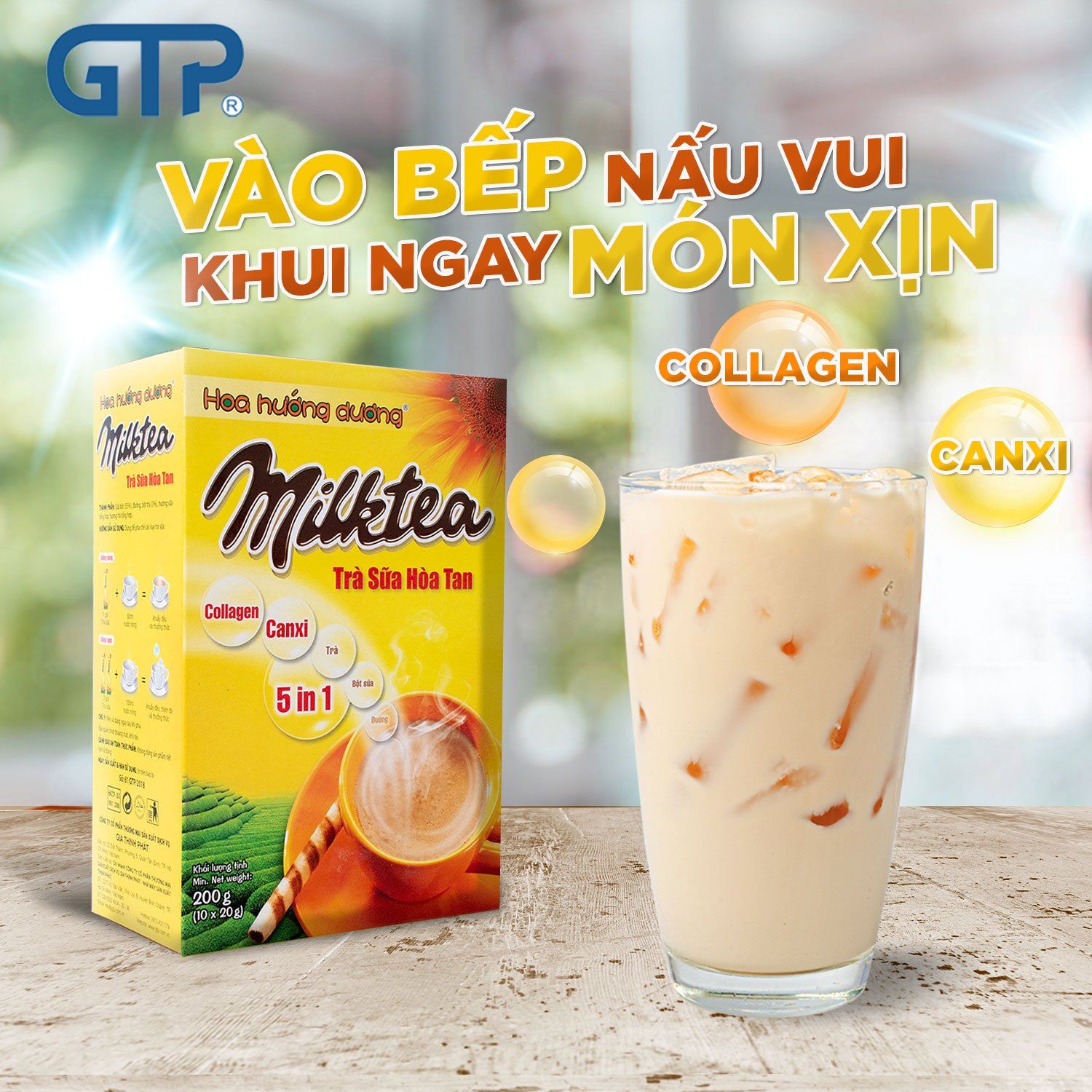 Trà sữa hòa tan Hoa Hướng Dương