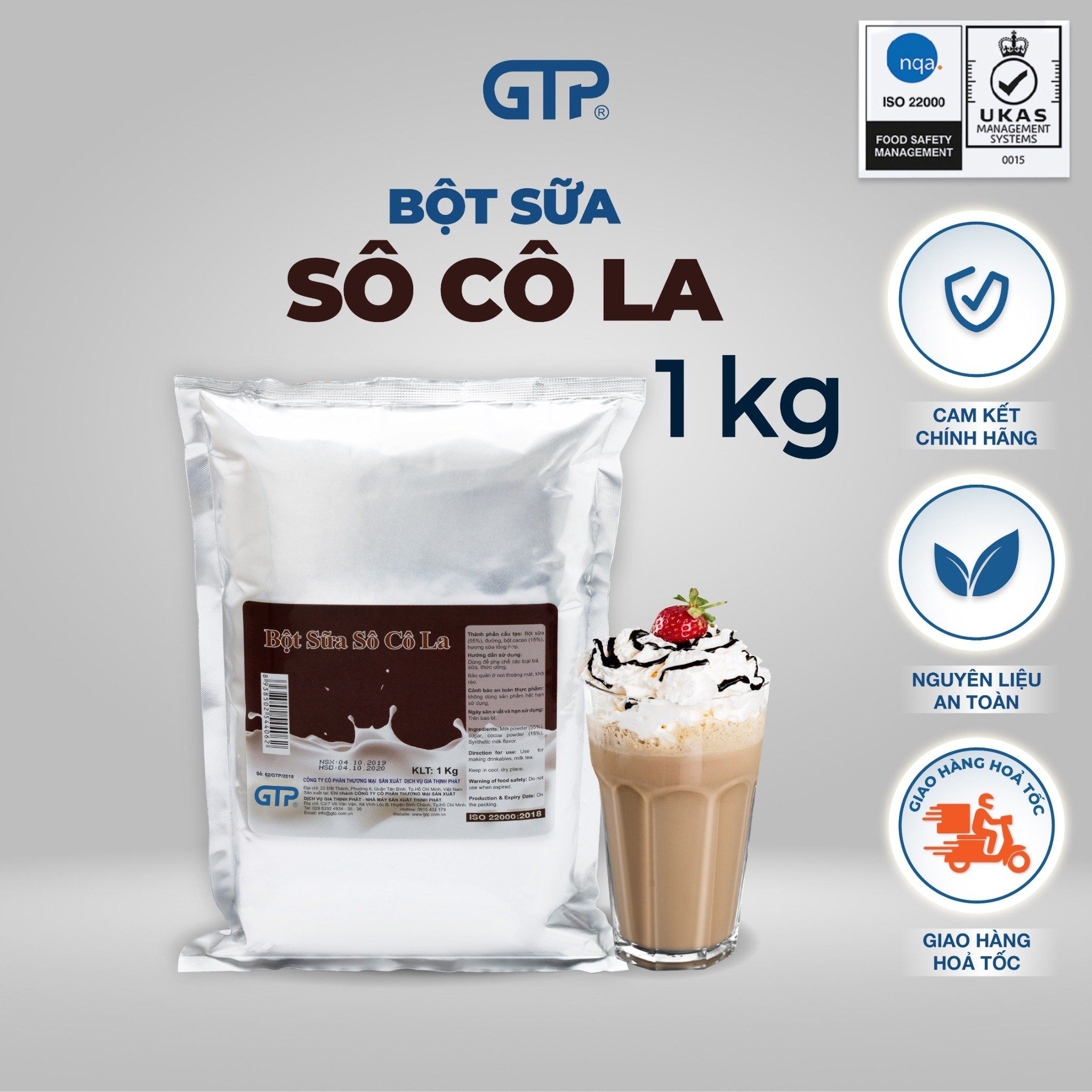 Bột sữa GTP hương Sô cô la