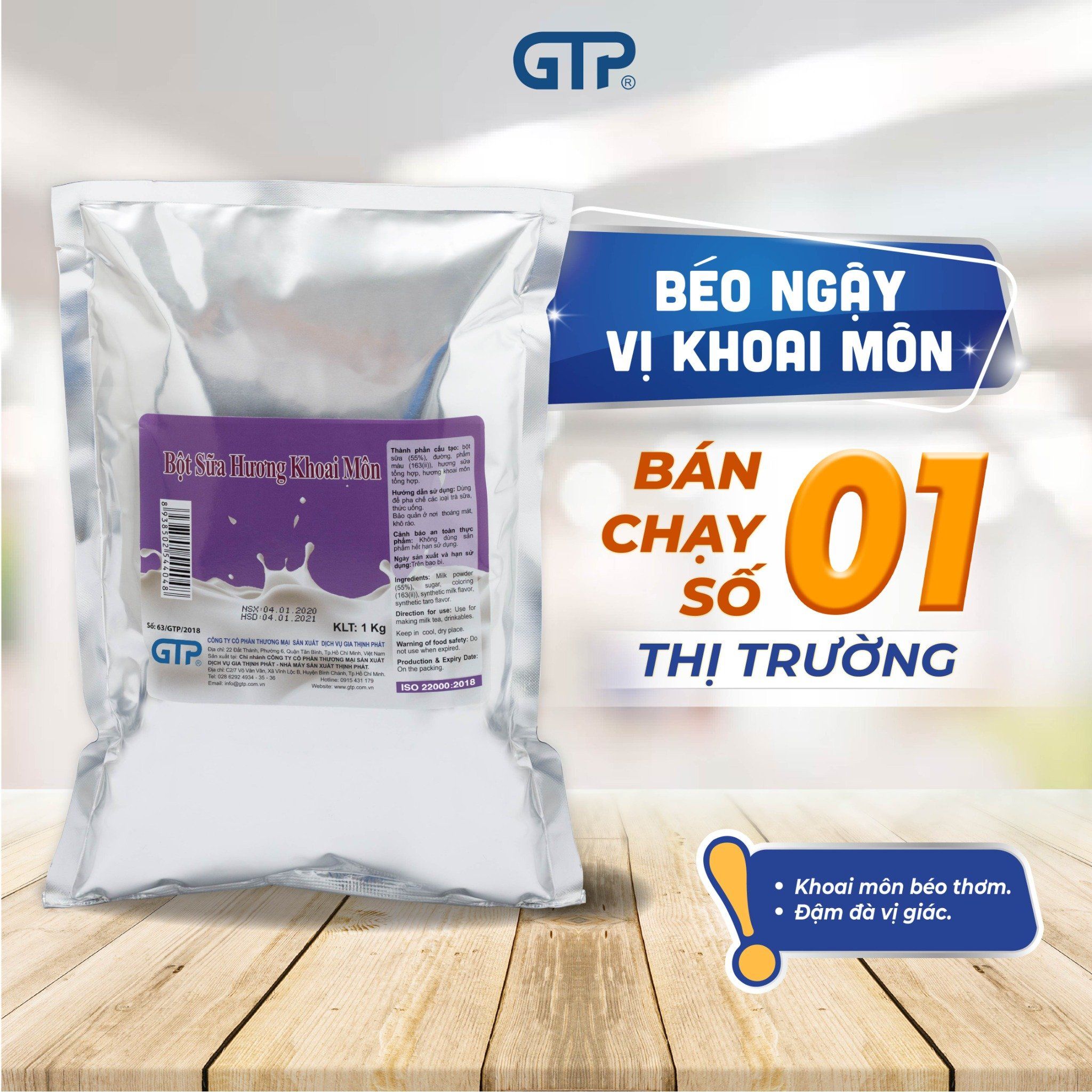 Bột sữa GTP hương Khoai môn
