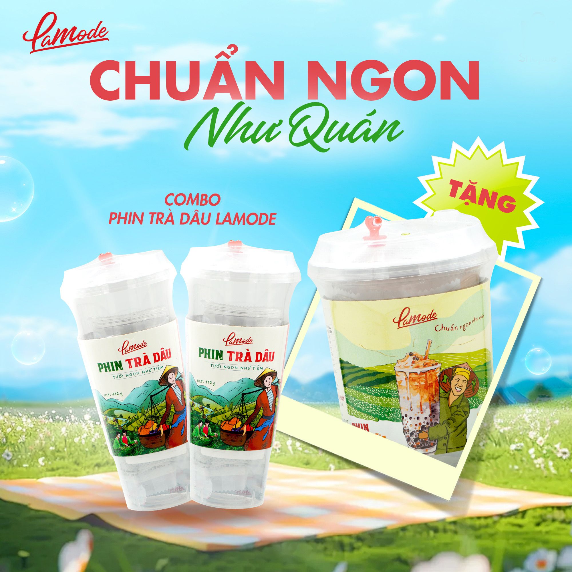 Phin Trà Dâu Lamode - Chuẩn ngon như quán
