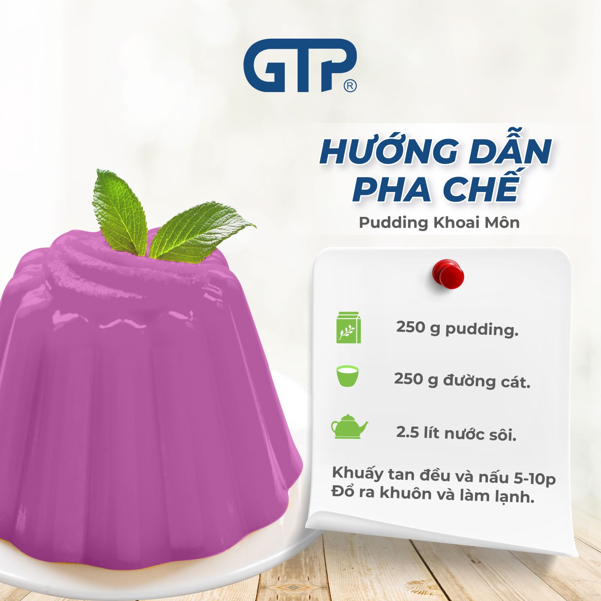 Bột Pudding GTP hương khoai môn