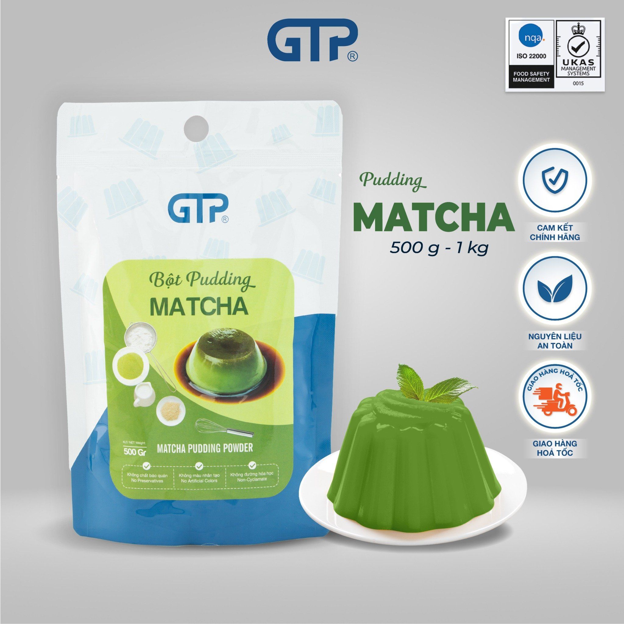 Bột Pudding GTP matcha