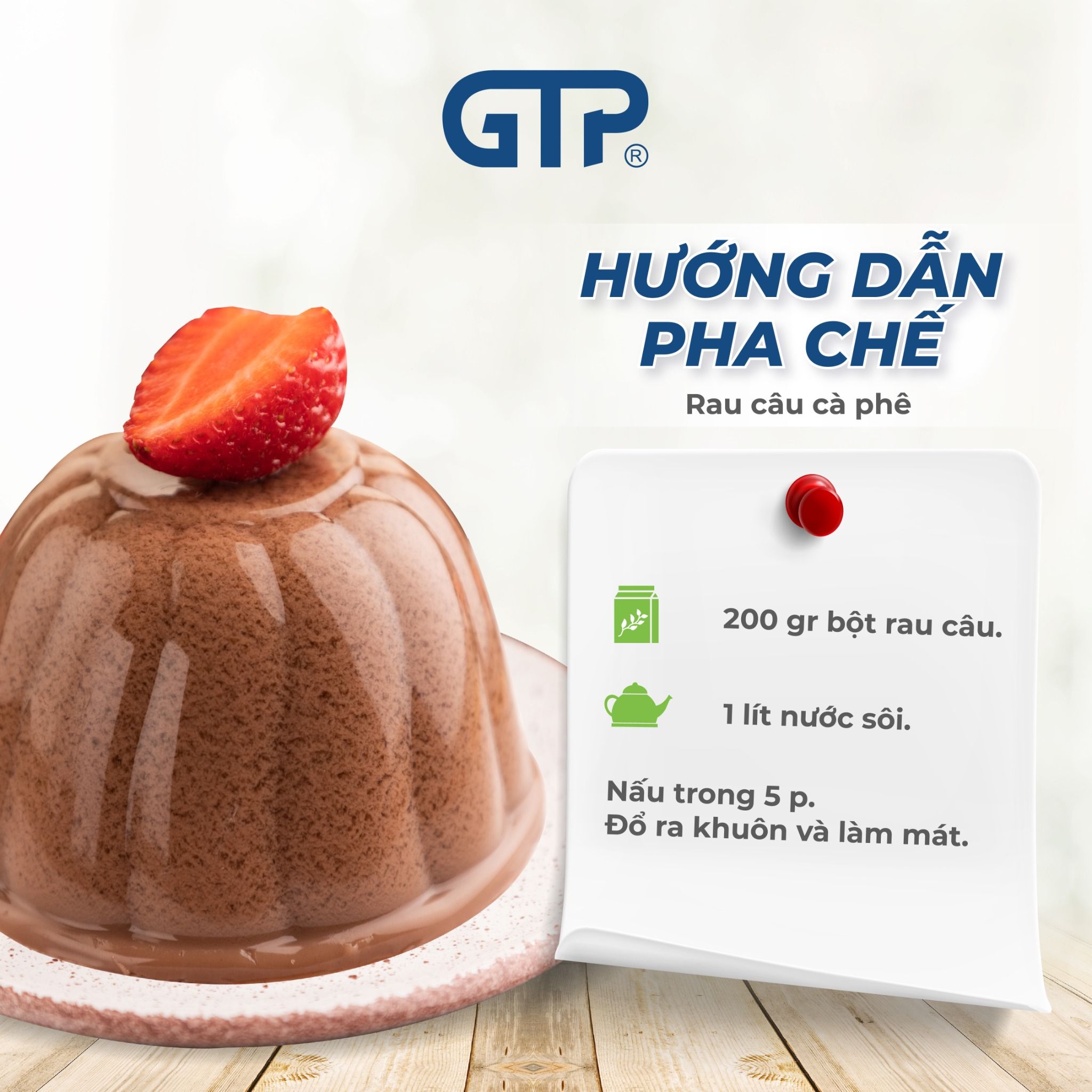 Bột Jelly GTP (Bột rau câu) hương cà phê