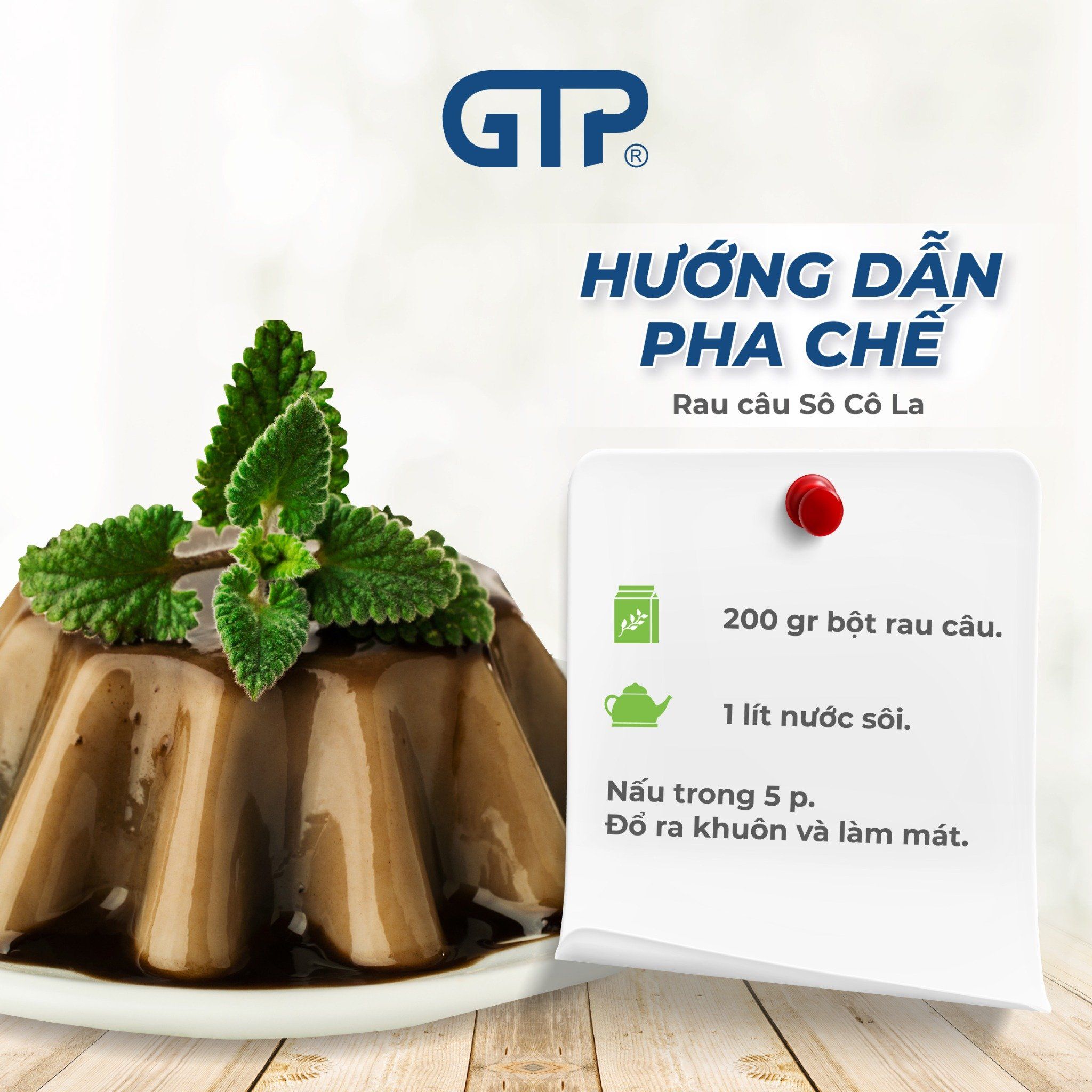Bột Jelly GTP (Bột rau câu) hương sô cô la