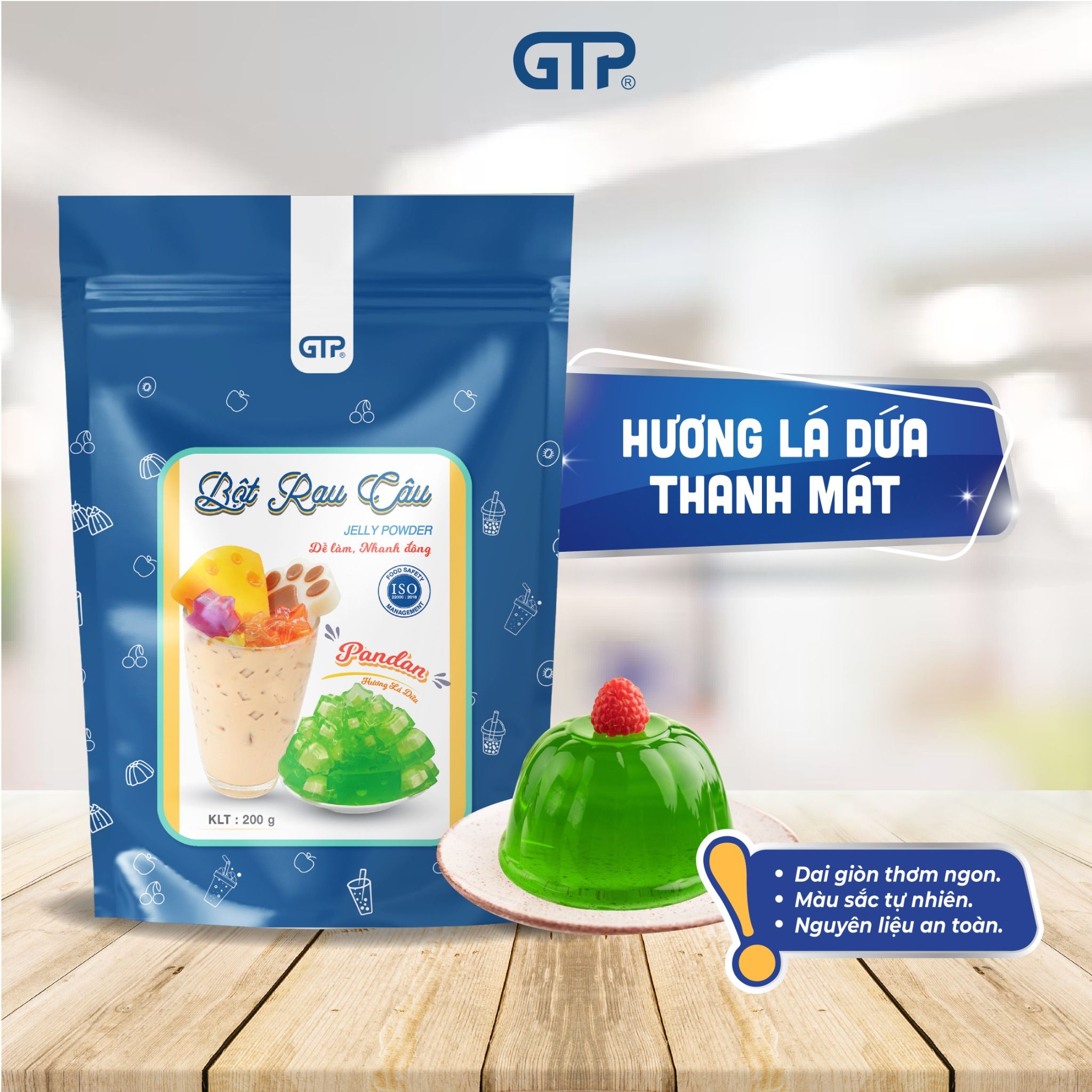 Bột Jelly GTP (Bột rau câu) hương lá dứa